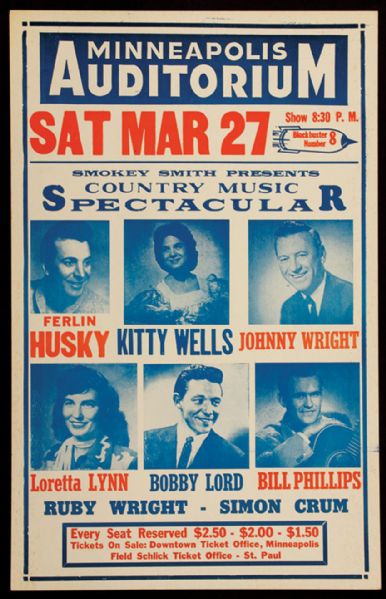 Loretta Lynn Original Concert Poster