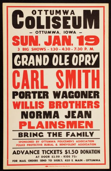 Lot Detail - Grand Ole Opry Original Concert Poster