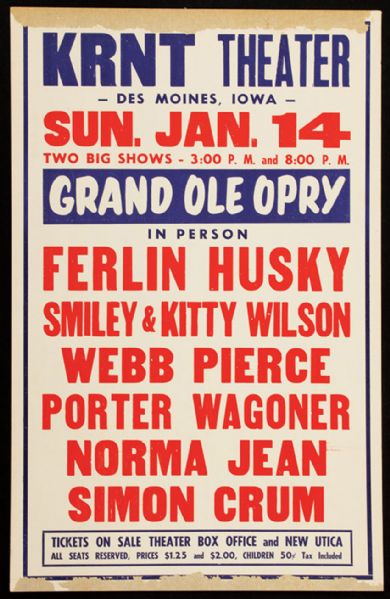 Grand Ole Opry  Original Concert  Poster