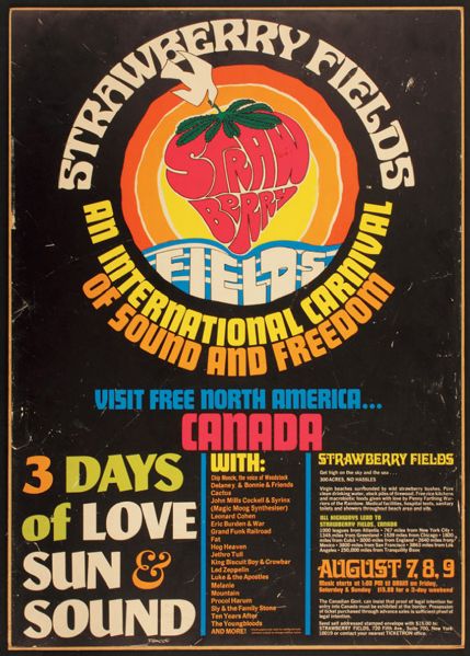 Strawberry Fields Original Festival Concert Poster