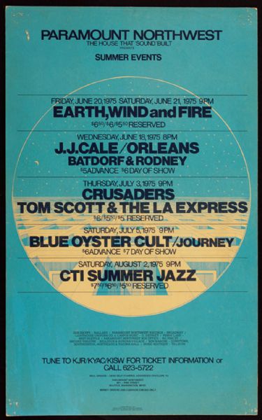 Earth, Wind and Fire Original Concert Poster 