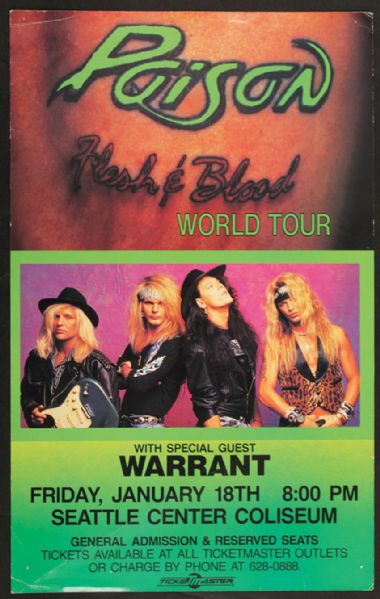 Poison Original Concert Poster