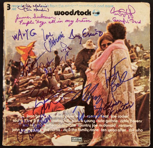 Woodstock 1969 Album Signed by 13 Performers