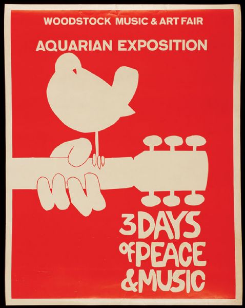 Aquarian Exposition (Woodstock)  Original Concert Poster