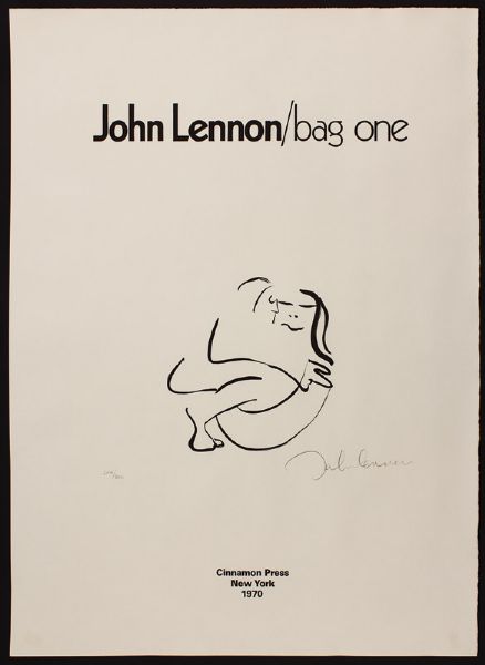 John Lennon Signed "Bag One" Complete Set Original Limited Edition Lithographs