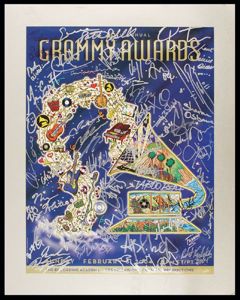 46th Grammy Awards Performers Signed Poster