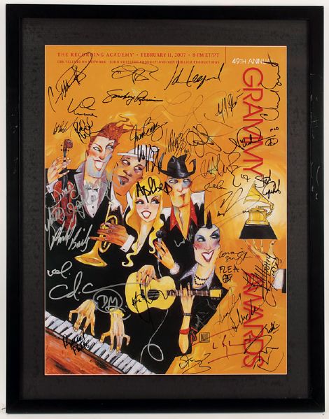 49th Grammy Awards Performers Signed Poster