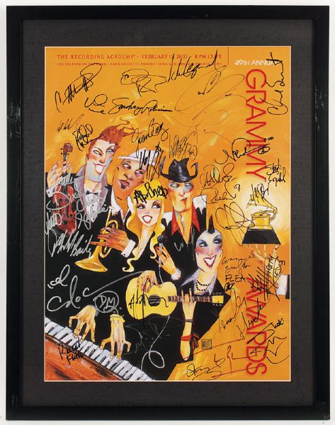 49th Grammy Awards Performers Signed Poster