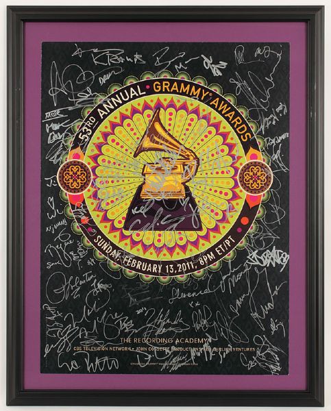 53rd Grammy Awards Performers Signed Poster