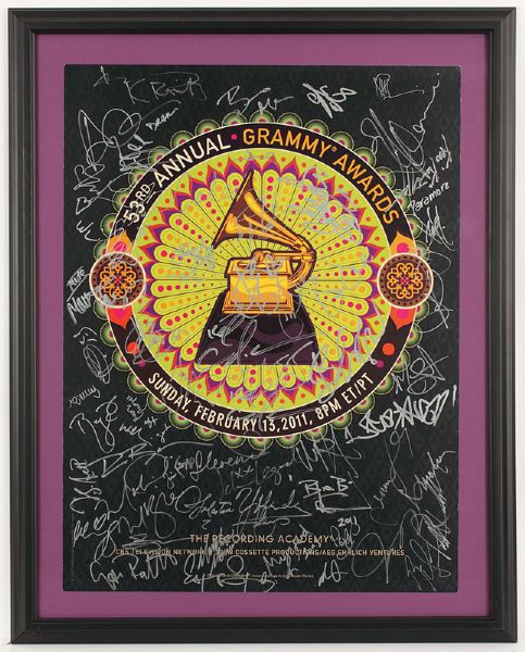 53rd Grammy Awards Performers Signed Poster