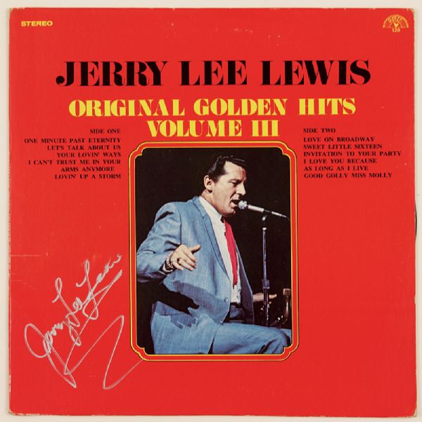 Jerry Lee Lewis Signed "Original Golden Hits Volume III" Album