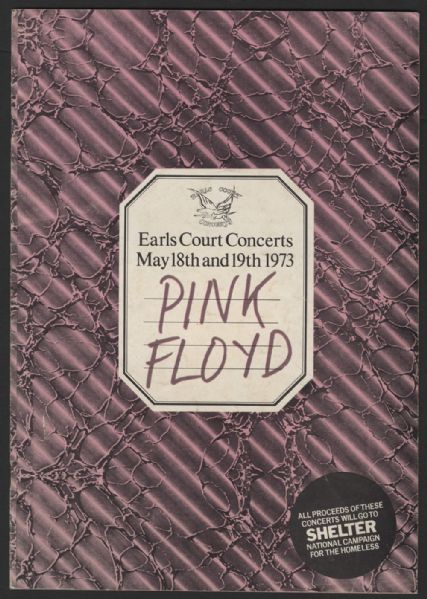 Pink Floyd 1973 Earls Court Original Concert Program