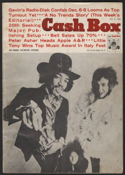 Jimi Hendrix Original 1968 Cash Box Magazine