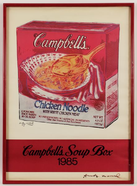 Andy Warhol Signed Original Campbell’s Soup Box Print