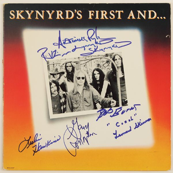 Lynyrd Skynyrd Signed "Skynyrds First And…Last." Album 