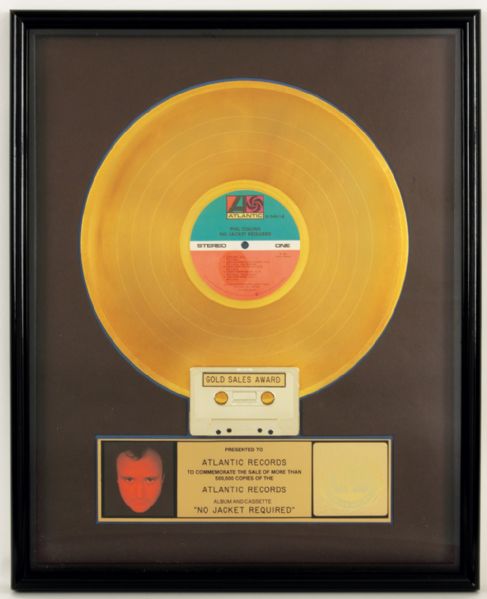 Phil Collins Original RIAA Gold Award