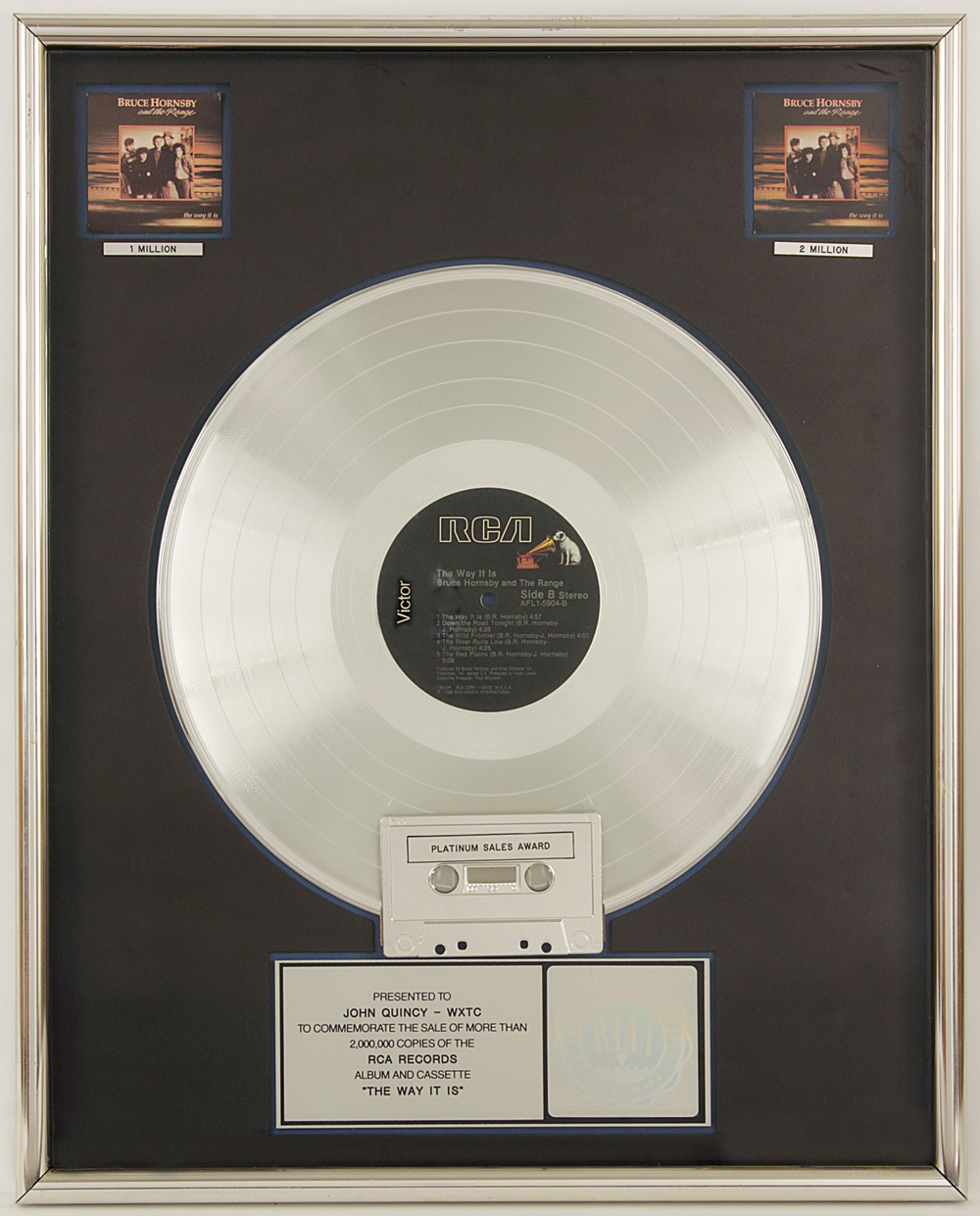 Lot Detail Bruce Hornsby Original Riaa Platinum Award