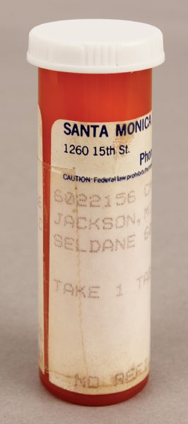 Michael Jacksons Prescription Seldane Pill Bottle