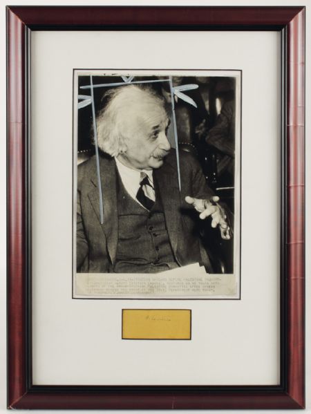 Lot Detail - Albert Einstein Signature and Original Photograph