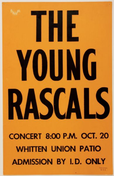 The Young Rascals Original Concert Poster