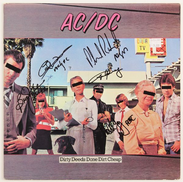 AC/DC Signed "Dirty Deeds Done Dirt Cheap" Album