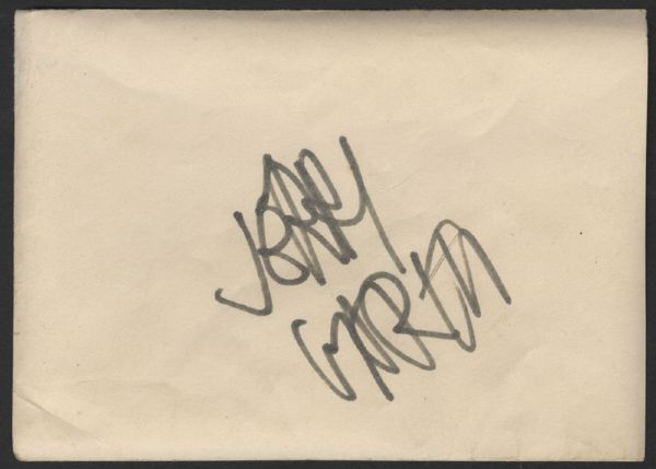 Jerry Garcia Autograph and 1981 Original Photograph