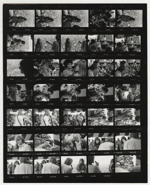 Jefferson Airplane Original Jim Marshall Stamped Contact Sheet