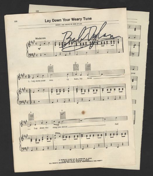 Lot Detail - Bob Dylan Signed 