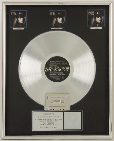 Janet Jackson "Rhythm Nation 1814" Original RIAA Award