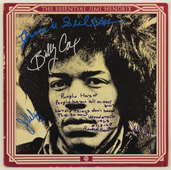 Jimi Hendrix Band Members Signed "The Essential Jimi Hendrix" Album
