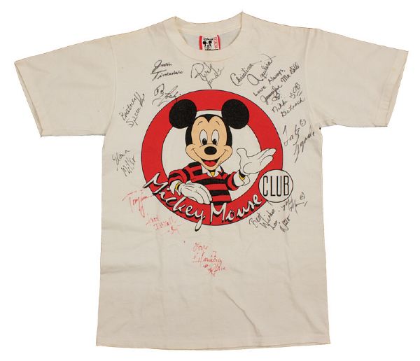 Britney Spears Worn 1993 Cast Signed “Mickey Mouse Club” Shirt