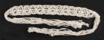 Elvis Presley Owned and Worn White Macramé Belt With Silver Conchas