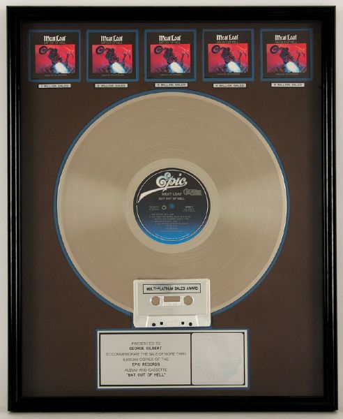 Meatloaf "Bat Out Of Hell" Original RIAA Platinum Award