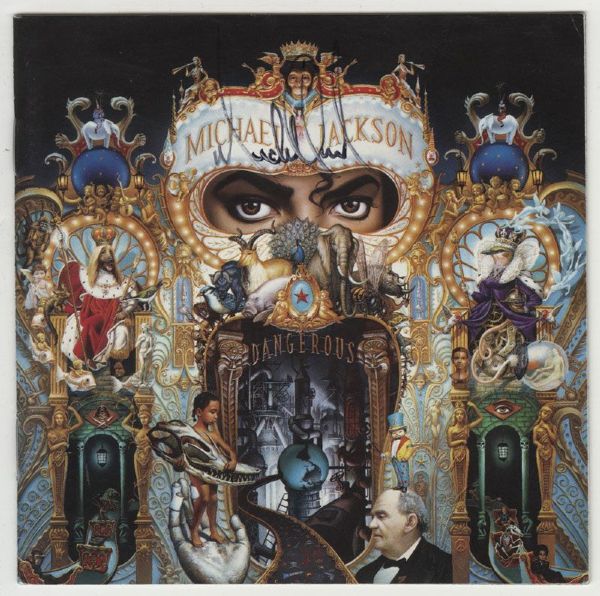 Michael Jackson Signed "Dangerous" CD Insert 