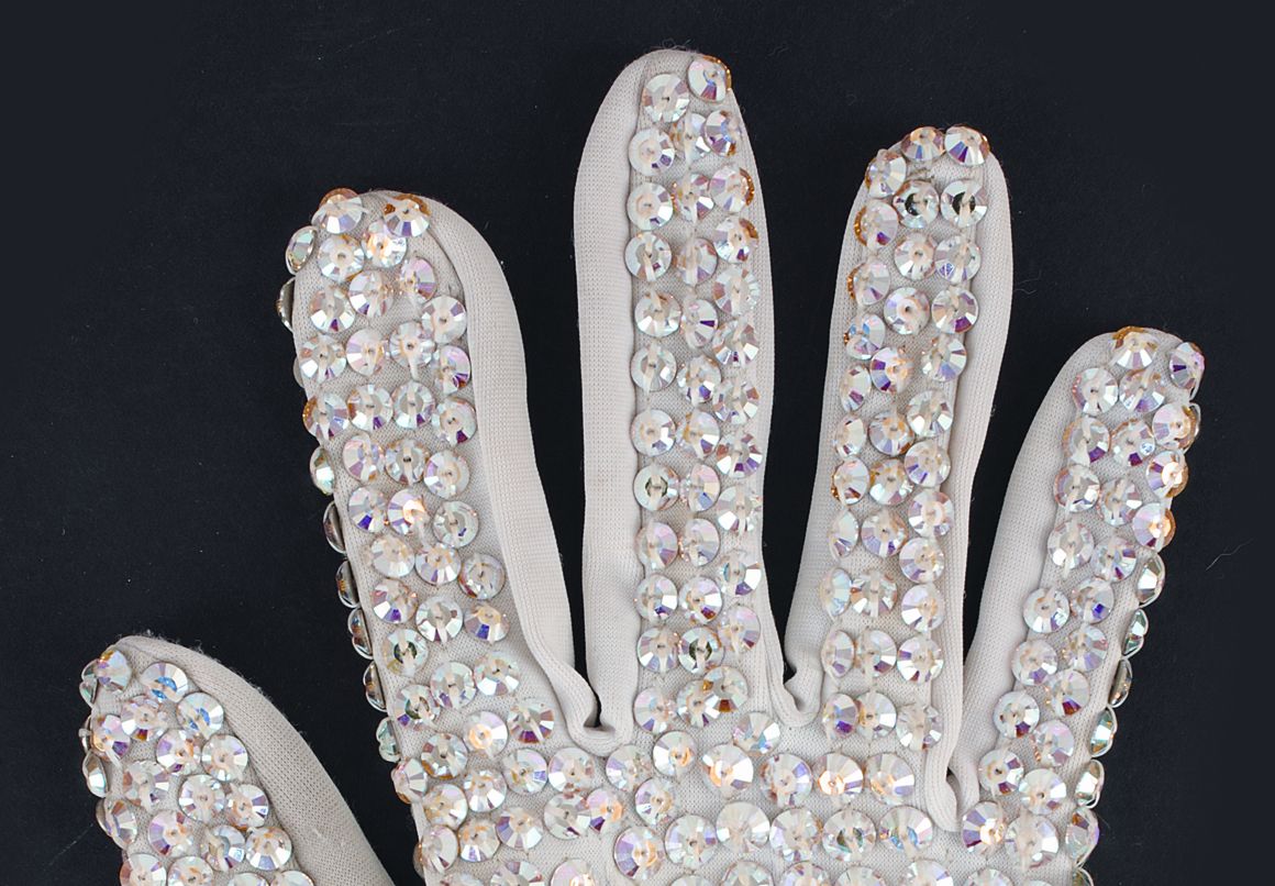 Michael Jackson Swarovski crystal encrusted glove from the Dangerous, Lot  #2684