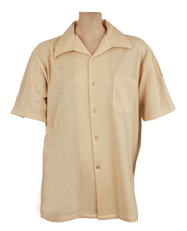 Lot Detail - Elvis Presley Owned and Worn Beige Short Sleeved Shirt