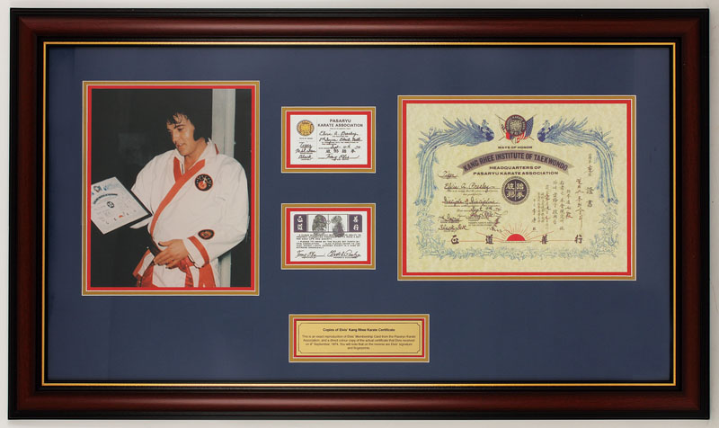 Lot Detail - Elvis Presley Kang Rhee Karate Certificate and Membership ...
