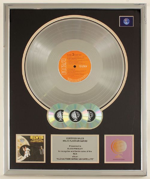 Elvis Presley "Aloha From Hawaii" Replica Multi-Platinum Award