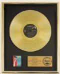Elvis Presley Original "Kissin Cousins" Gold Album Award