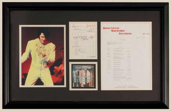 Elvis Presley Original Wardrobe Cleaning Receipts