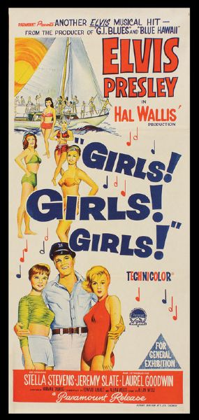 Elvis Presley "Girls! Girls! Girls!" Movie Poster