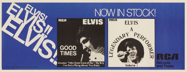 Elvis Presley Original 1974 Good Times/Legendary Performer RCA Promo
