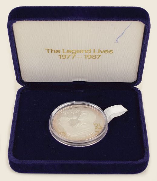 Elvis Presley Silver "The Man, The Music, The Legend" Fine Silver Commemorative Coin