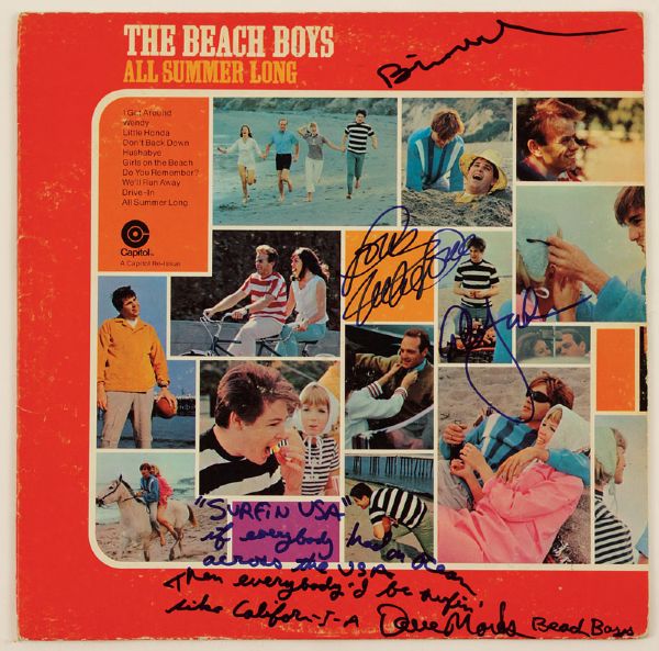 Beach Boys Signed "All Summer Long" Album