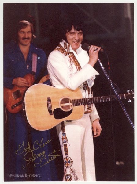 Elvis Presley Guitarist James Burton Signed Photograph