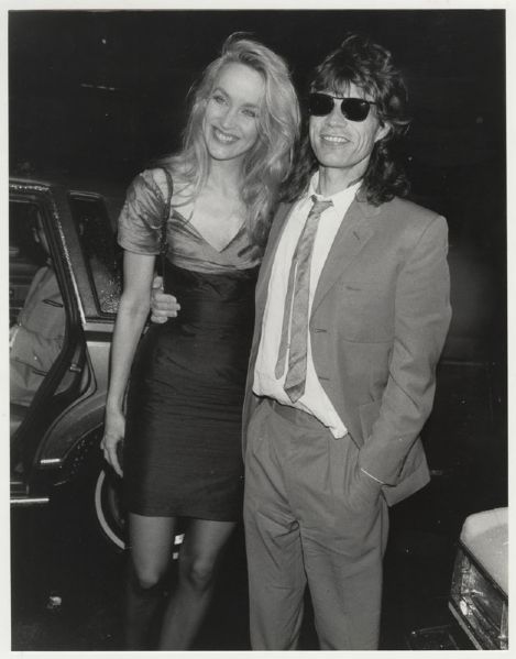 Mick Jagger & Jerry Hall Original Wire Photograph