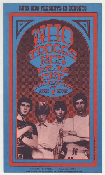 The Who Original 1968 Concert Handbill