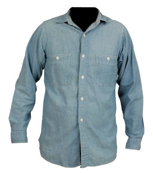 Elvis Presley "Roustabout" Movie Worn Blue Denim Shirt