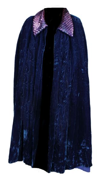 James Brown Worn Blue Velvet Cape