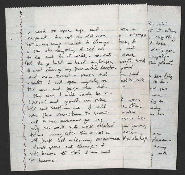 Courtney Love Handwritten Letter 